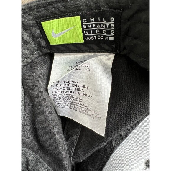 Nike Logo Cap Hat Boys Youth One Size Fits Most Black Adjustable - Picture 7 of 11